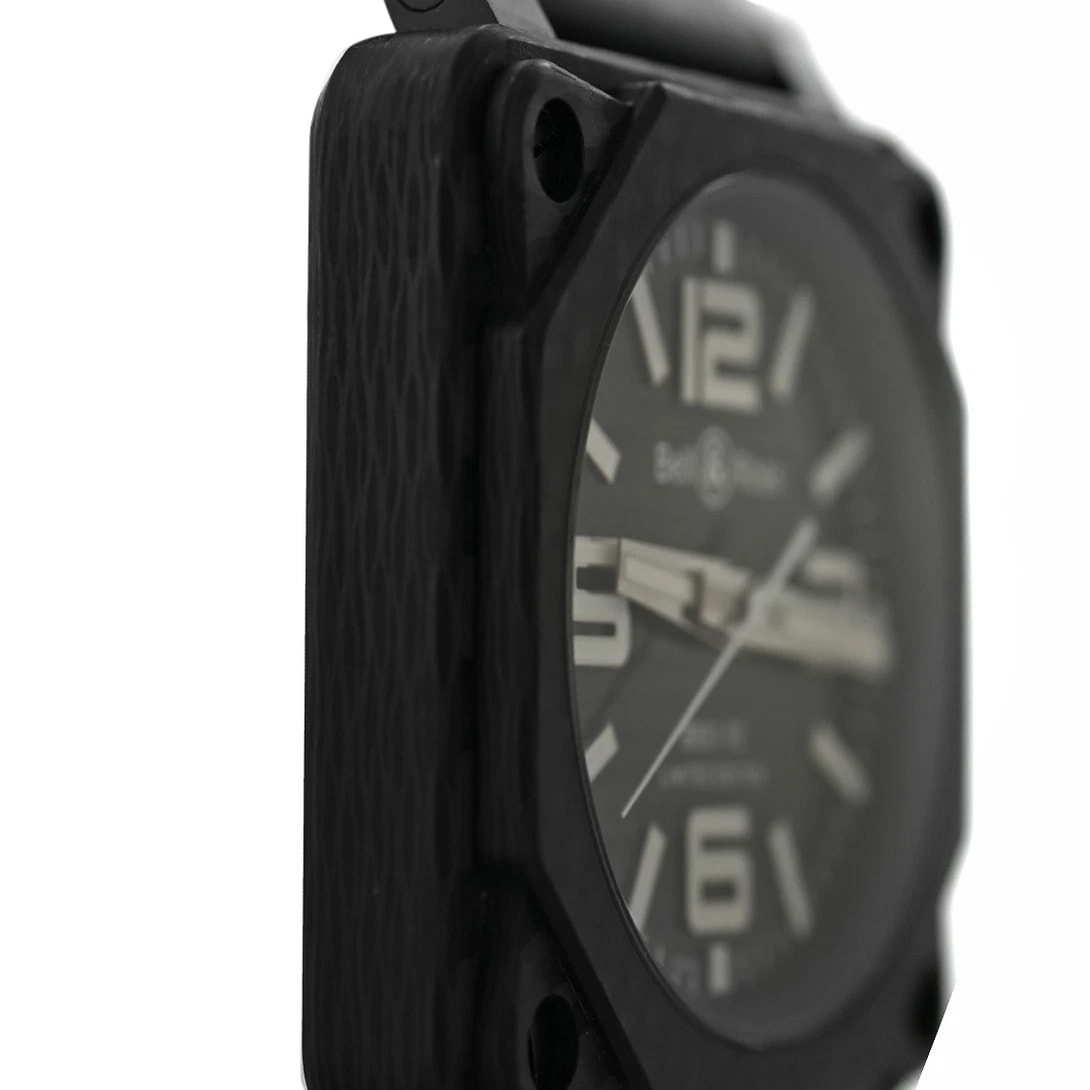 Bell & Ross BR01-92 Carbon Fiber / Black / Arabic / Strap