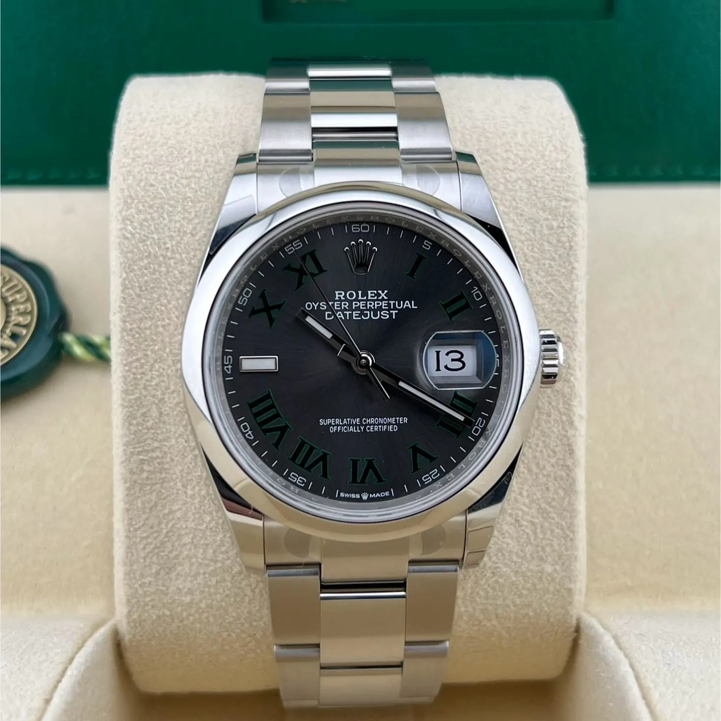 2023 Rolex Datejust 36 "Wimbledon" / Smooth / Oyster 126200-0018 Listing Image 1