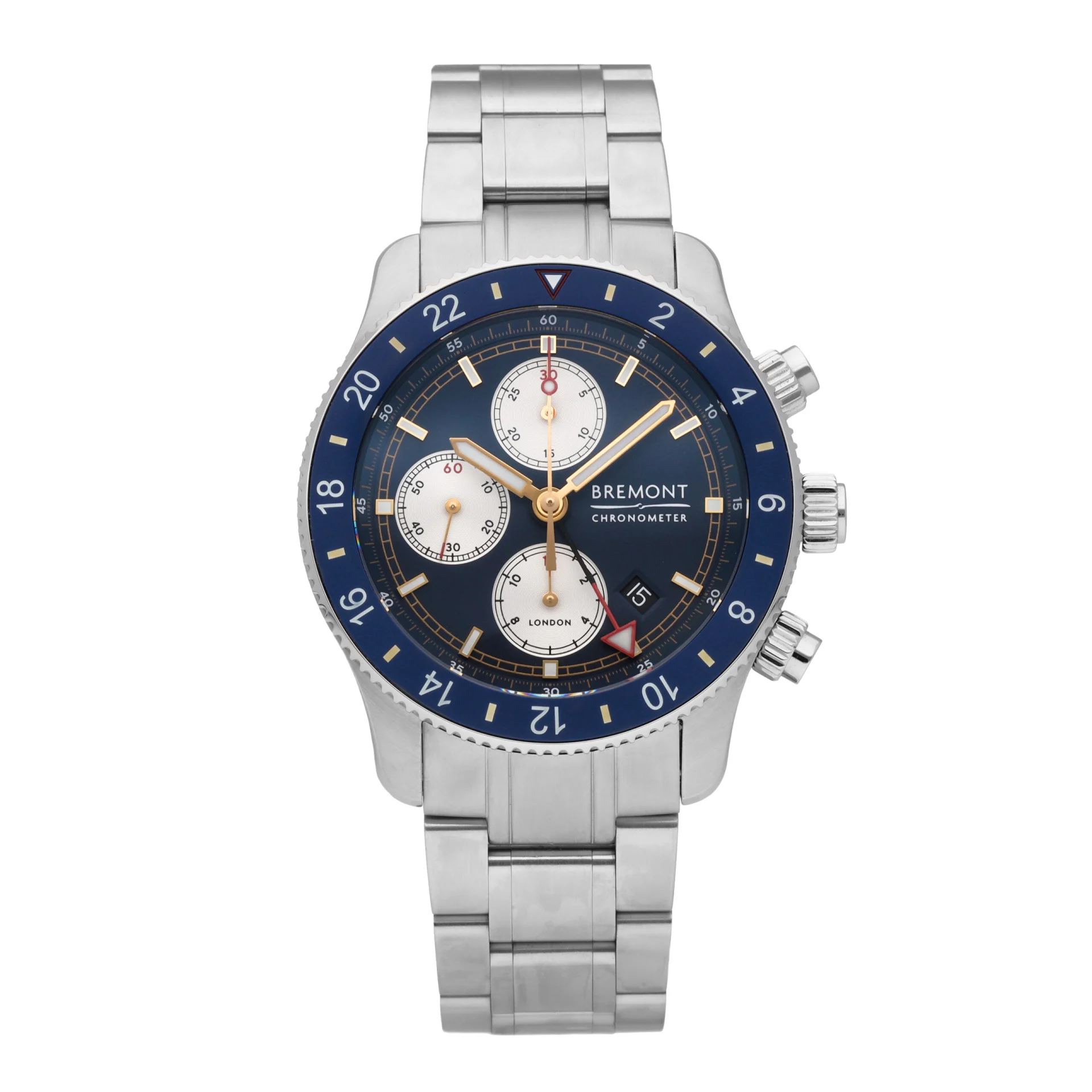 Bremont Supermarine Chronograph Steel / Blue / Bracelet SMARINECHRONO-BL-B