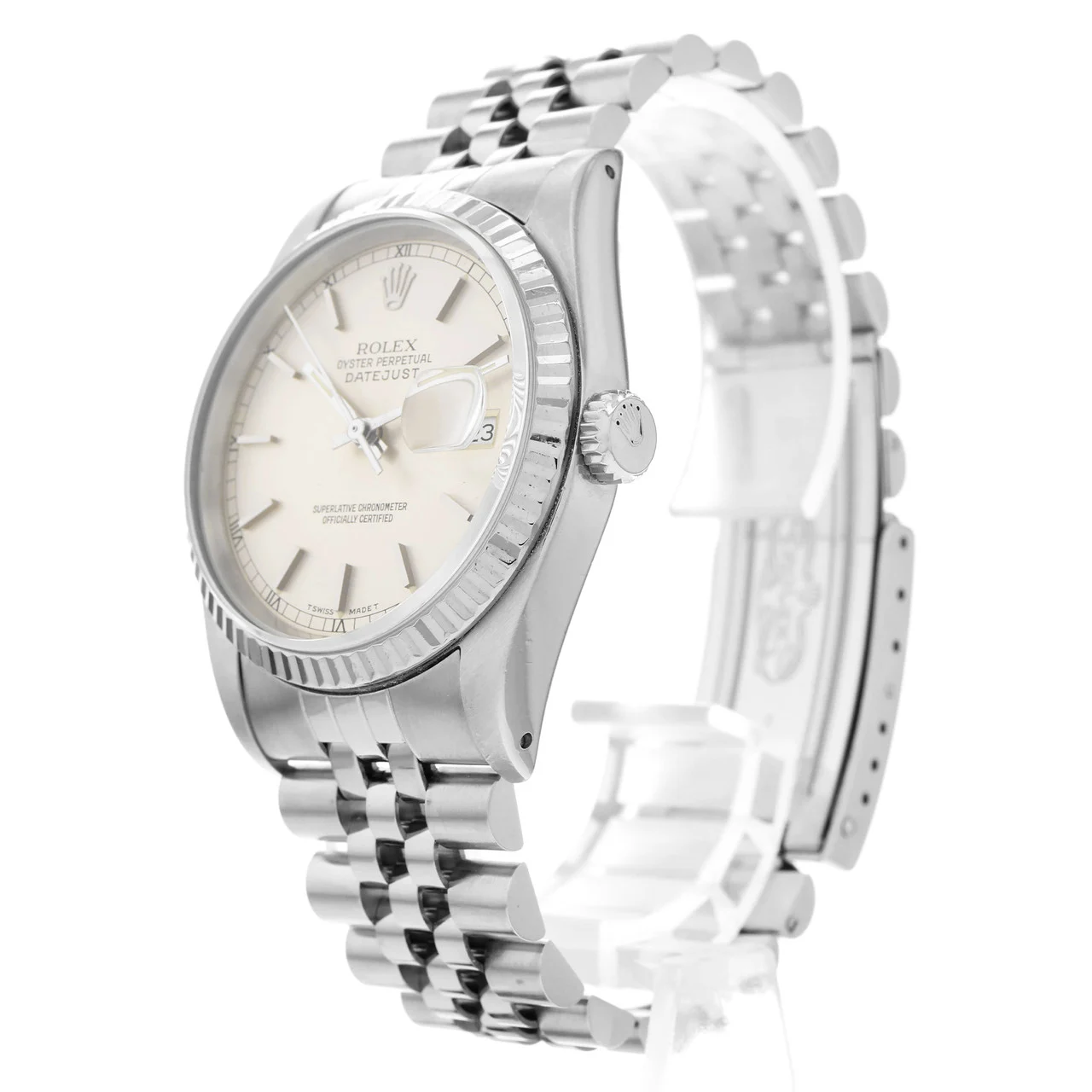 1989 Rolex Datejust 36 Fluted / Silver / Jubilee 16234 Listing Image 2