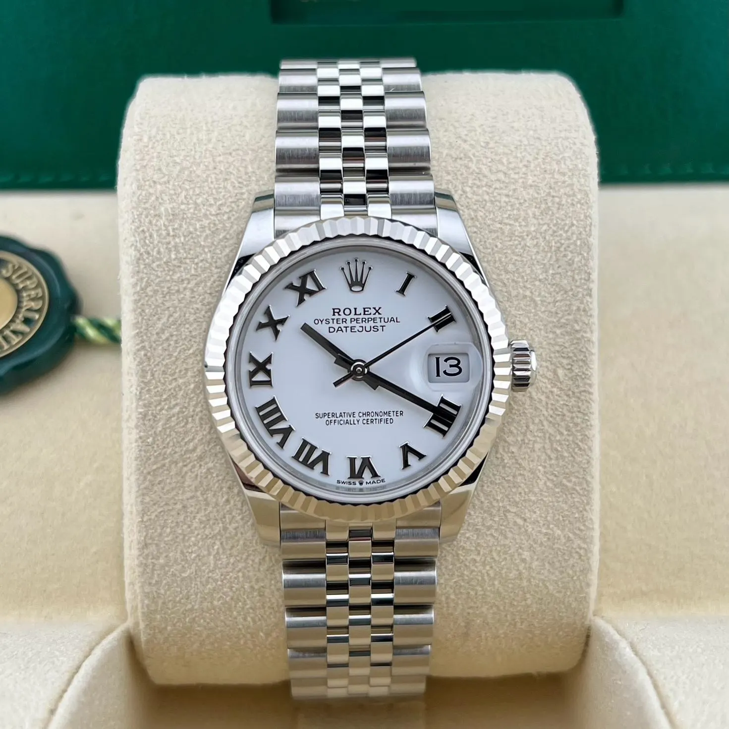 2024 Rolex Datejust 31 Fluted / White / Roman / Jubilee 278274-0010 Listing Image 1