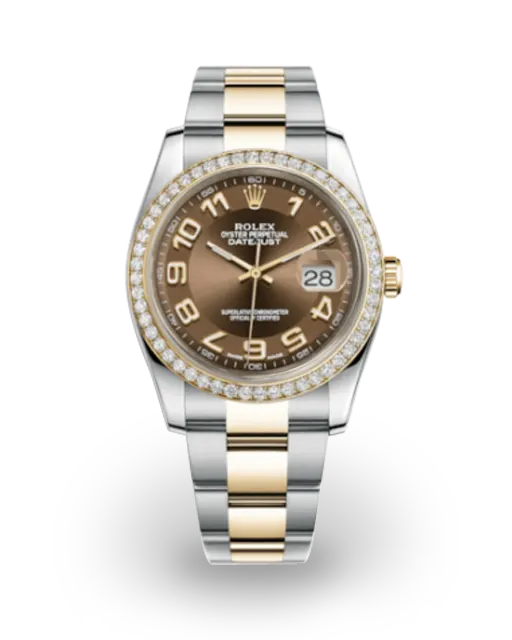 Rolex Datejust 36 Two-Tone / Diamond-Set / Brown / Arabic / Oyster 116243-0076  Model Image