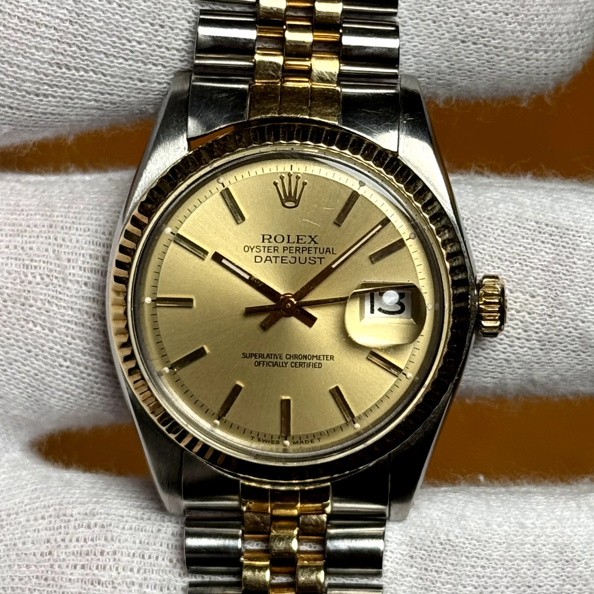 1978 Rolex Datejust 36 Two-Tone / Fluted / Champagne / Jubilee 1601