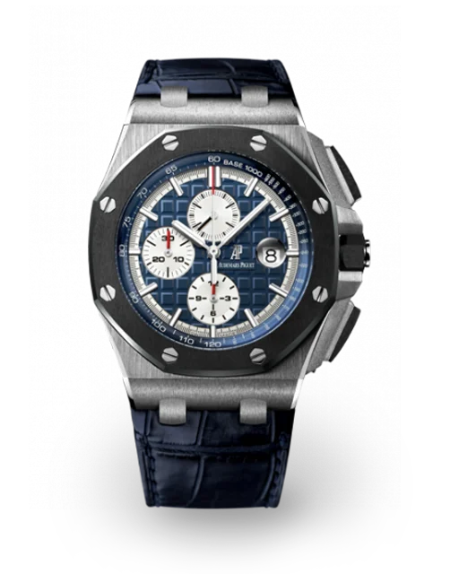 Audemars Piguet  Royal Oak Offshore Chronograph 44 Platinum / Ceramic / Blue / Alligator 26401PO.OO.A018CR.01  Model Image