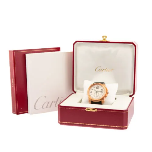 Cartier Calibre de Cartier 42 Rose Gold / Silvered / Roman / Strap W7100009 Listing Image 4