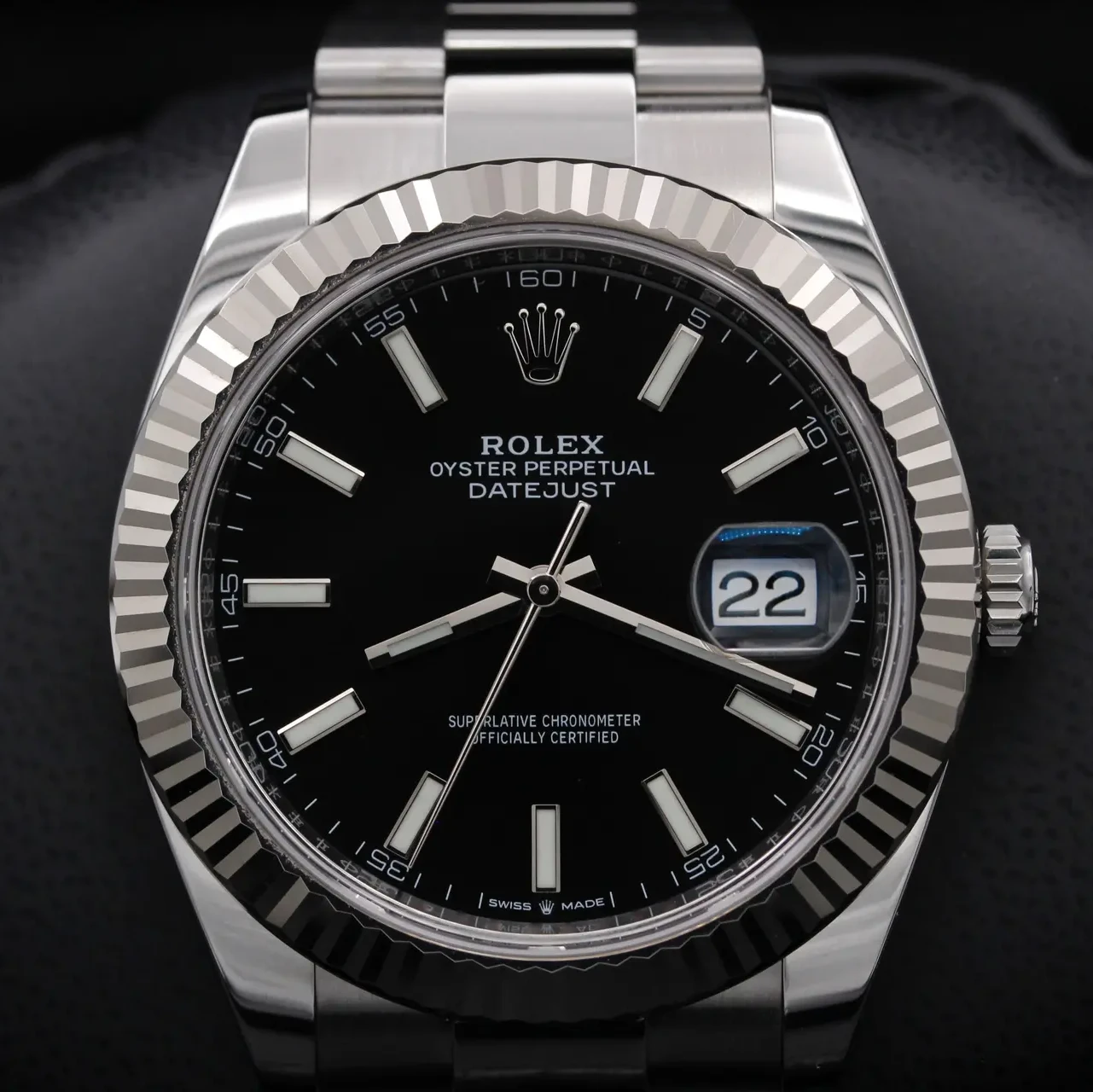 2021 Rolex Datejust 41 Fluted / Black / Oyster 126334-0017 Listing Image 1
