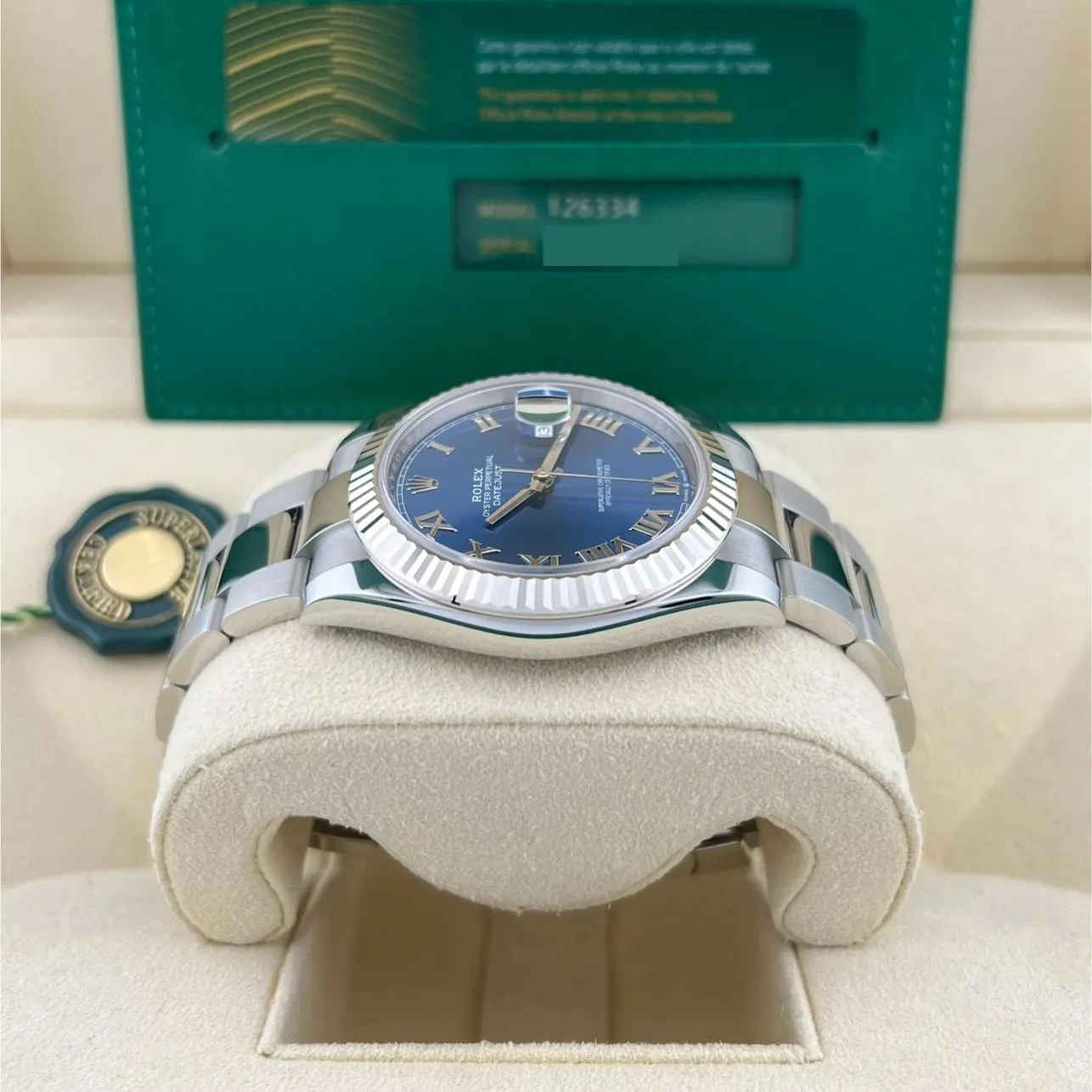 2024 Rolex Datejust 41 Fluted / Blue / Roman / Oyster 126334-0025 Listing Image 5