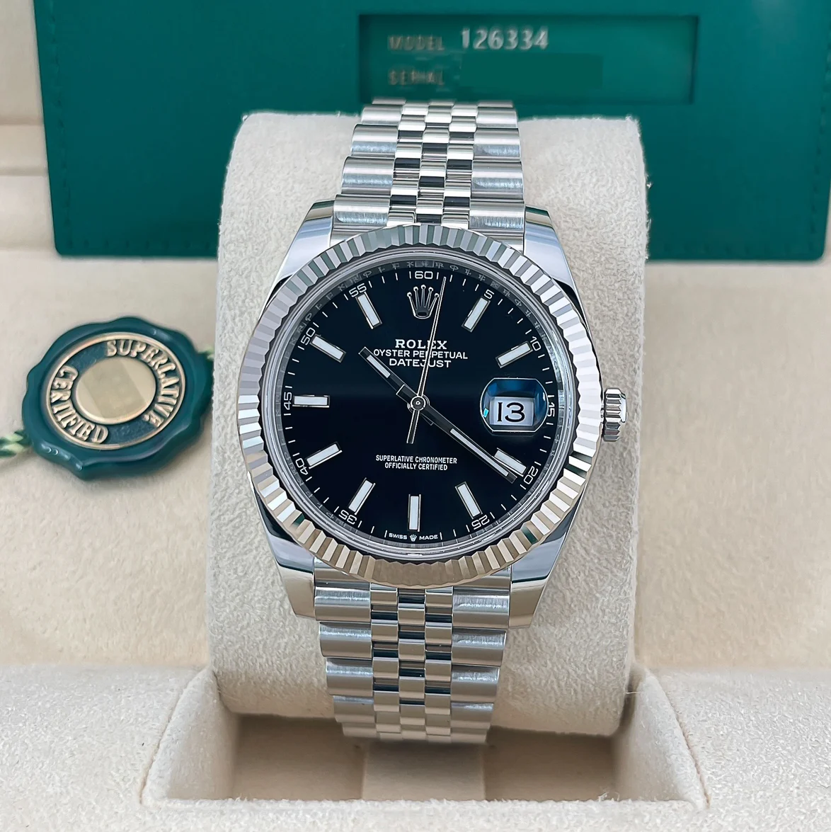 2025 Rolex Datejust 41 Fluted / Black / Jubilee 126334-0018 Listing Image 2
