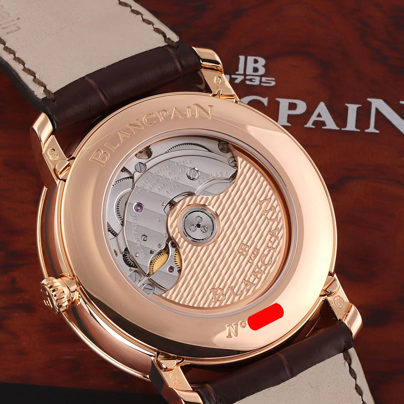 Auction 2019 Blancpain Villeret Complete Calendar Red Gold Silvered 6654 3642 55B Bezel