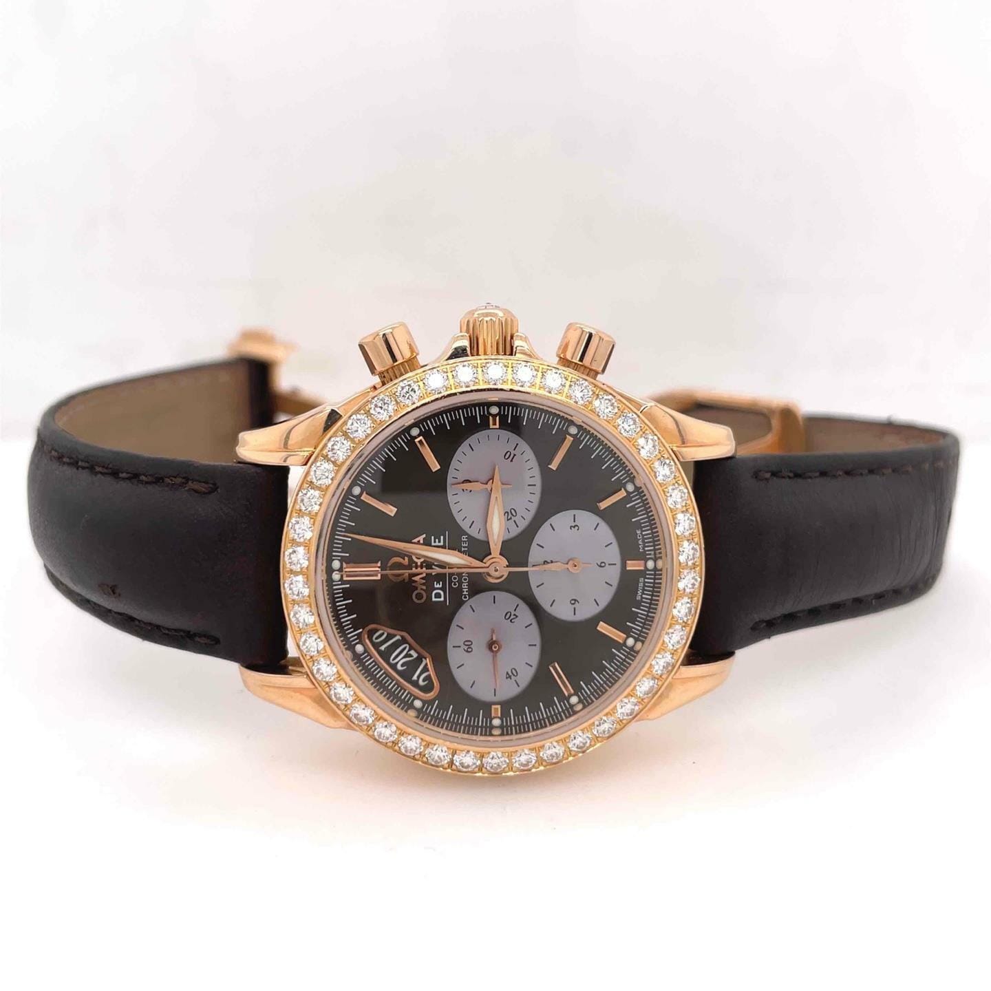Omega De Ville Co-Axial Chronograph 35 Rose Gold / Diamond