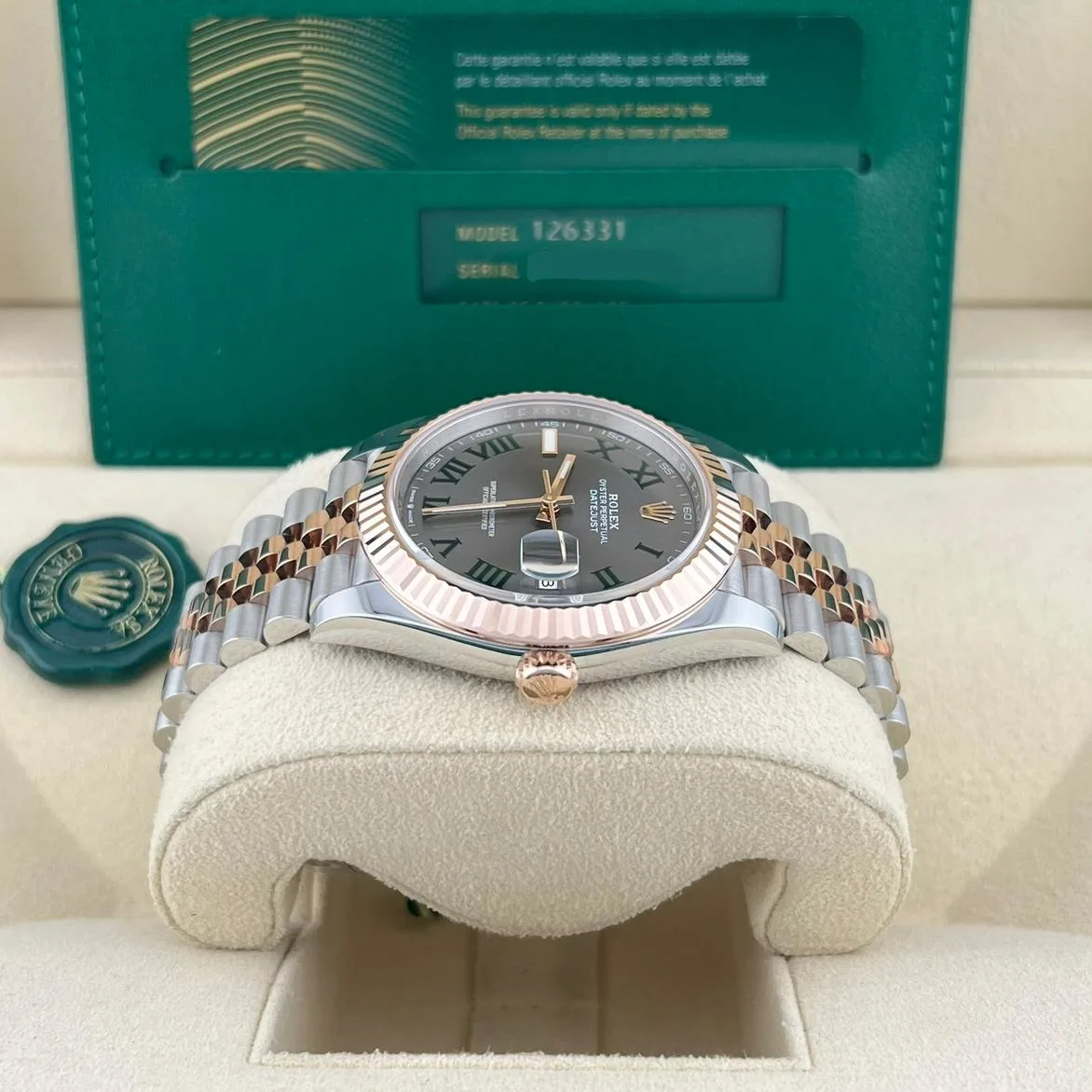 2024 Rolex Datejust 41 Two-Tone "Wimbledon" / Fluted / Jubilee 126331-0016 Listing Image 3