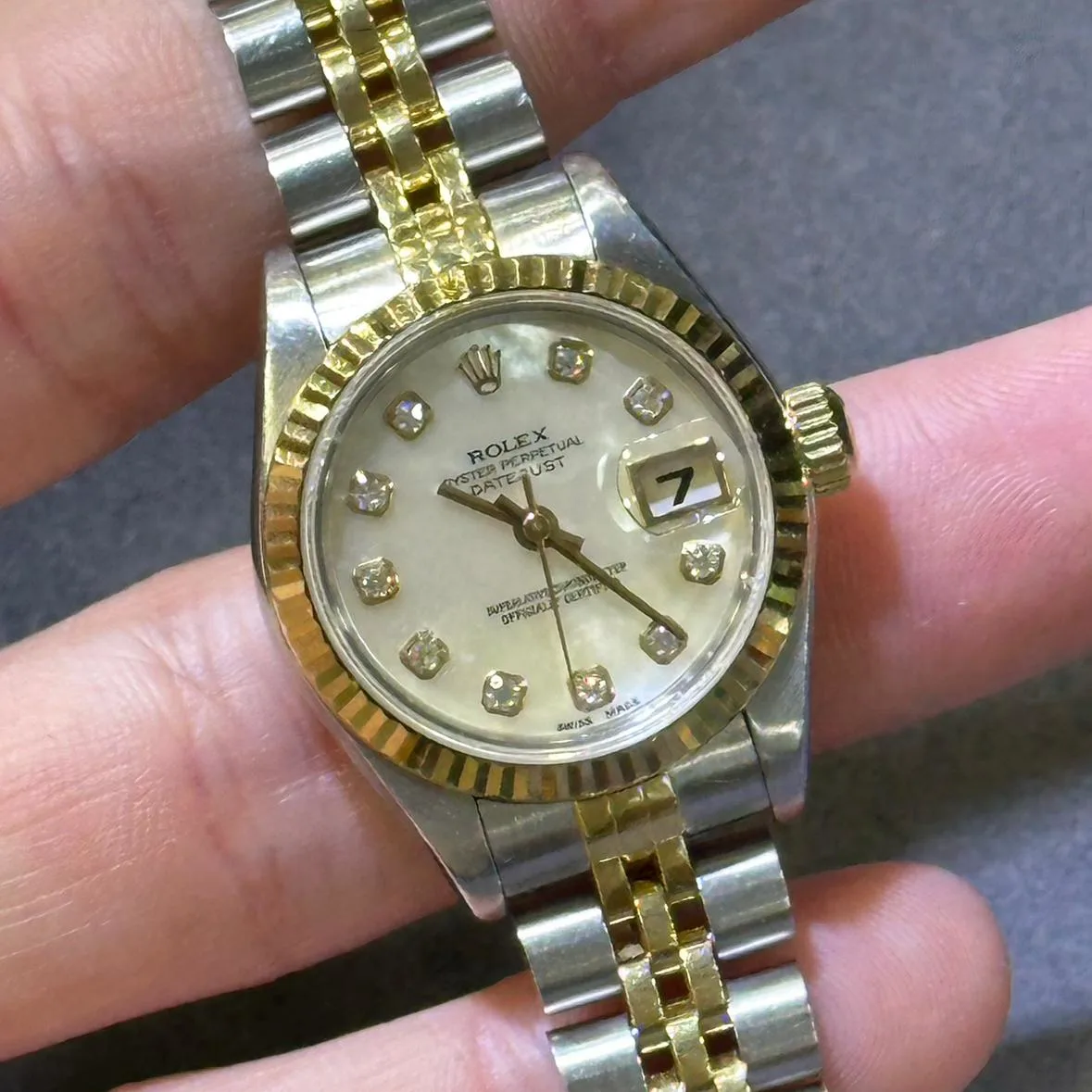 1996 Rolex Datejust 26 Two-Tone / Fluted / MOP / Diamond-Set / Jubilee 69173