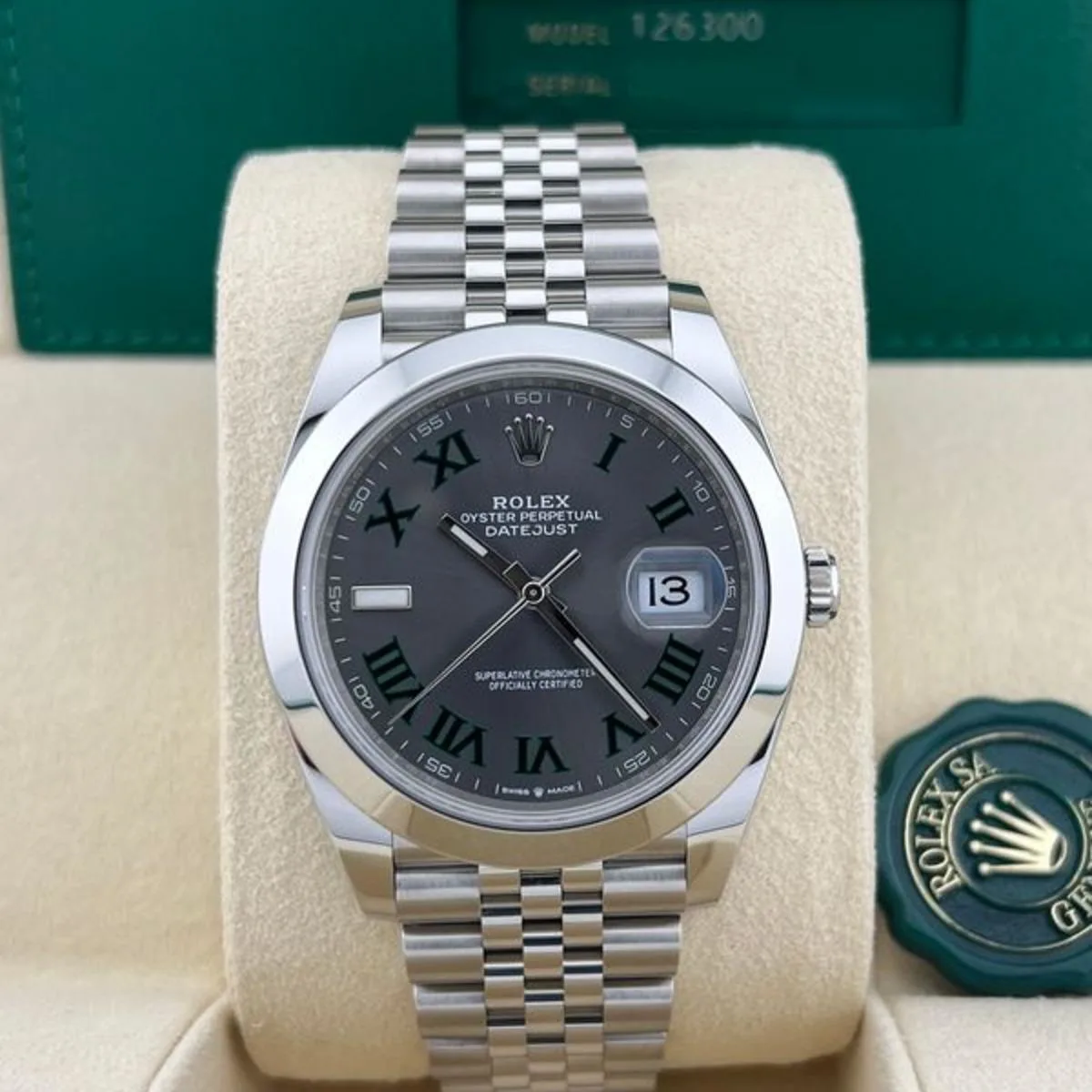 2025 Rolex Datejust 41 "Wimbledon" / Smooth / Jubilee 126300-0014 Listing Image