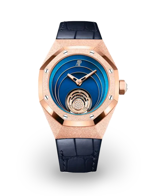 Audemars Piguet  Royal Oak Concept Flying Tourbillon 38.5 Frosted Rose Gold / Blue / Alligator 26630OR.GG.D326CR.01 Model Image