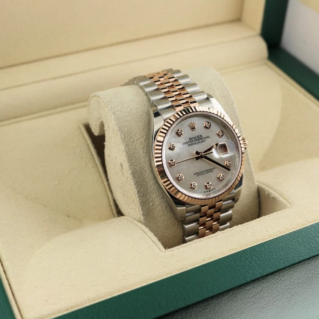 Rolex Datejust 36 Two-Tone Fluted / MOP / Diamond-Set