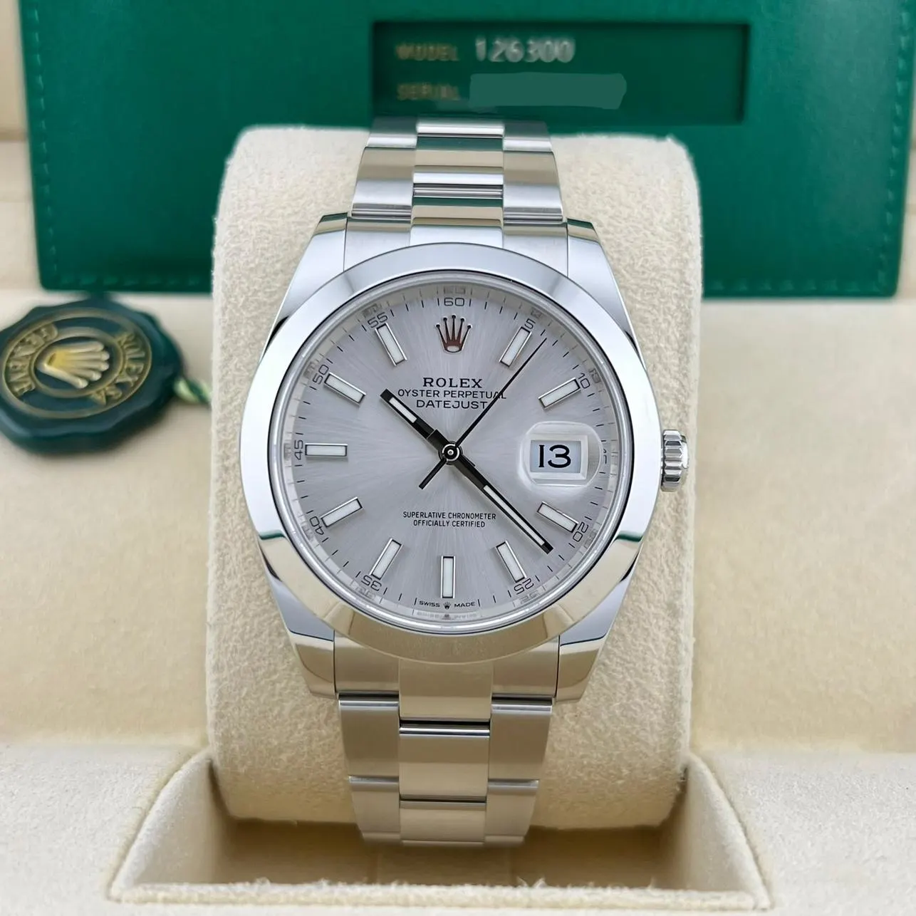 2023 Rolex Datejust 41 Steel / Smooth / Silvered / Oyster 126300-0003 Listing Image 2