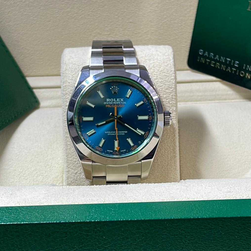 Rolex Milgauss Blue 116400GV 0002 Watches Bezel