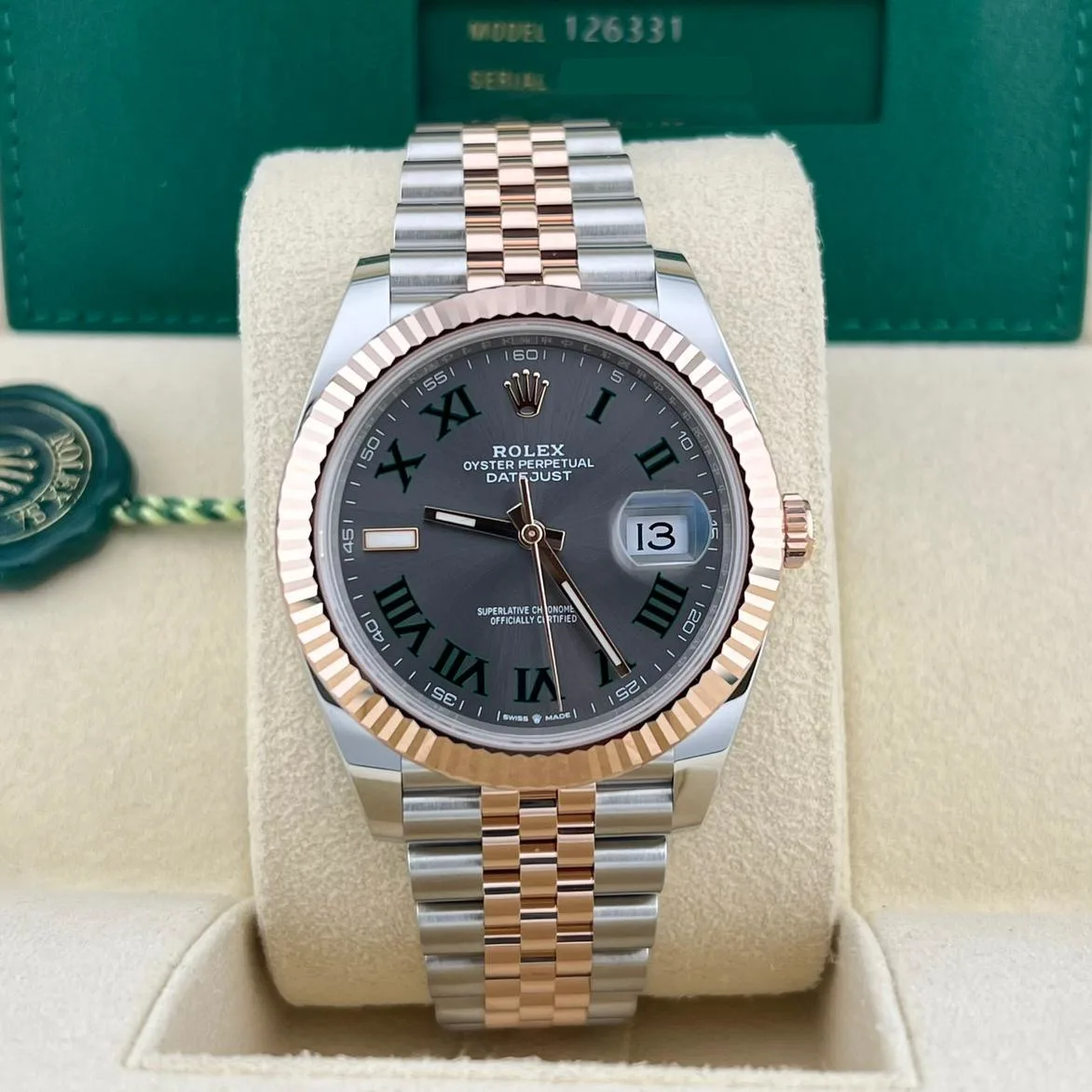 2024 Rolex Datejust 41 Two-Tone "Wimbledon" / Fluted / Jubilee 126331-0016 Listing Image 1