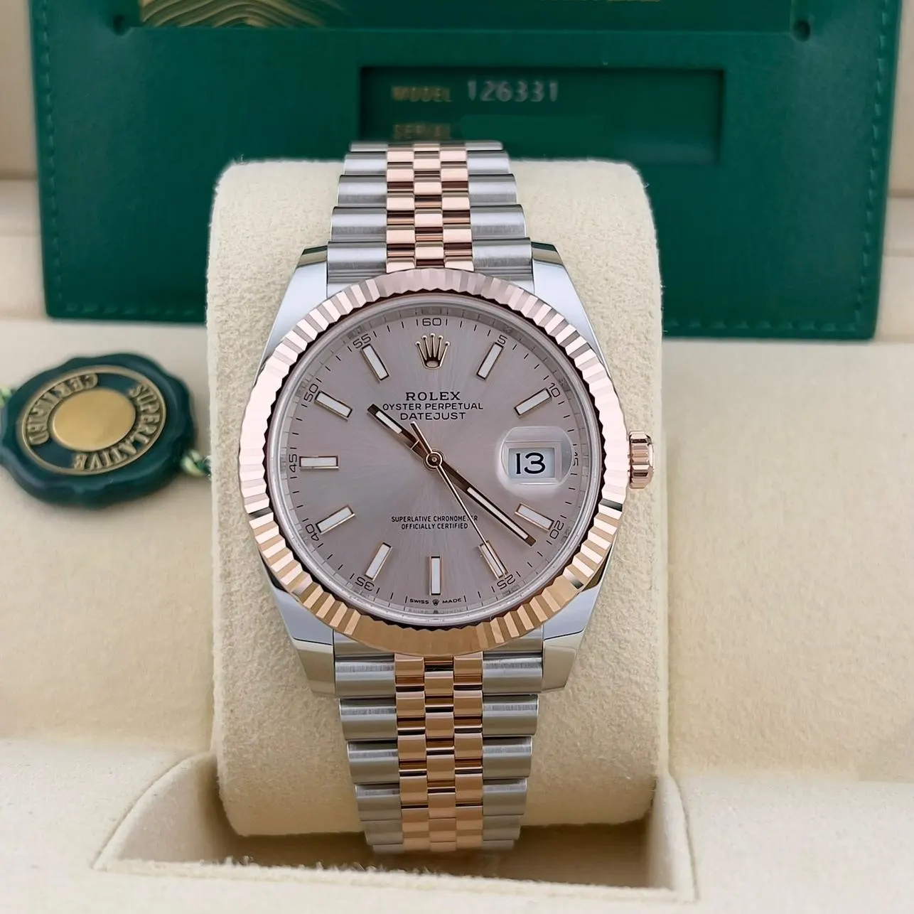 2023 Rolex Datejust 41 Two-Tone / Fluted / Sundust / Jubilee 126331-0010 Listing Image 1