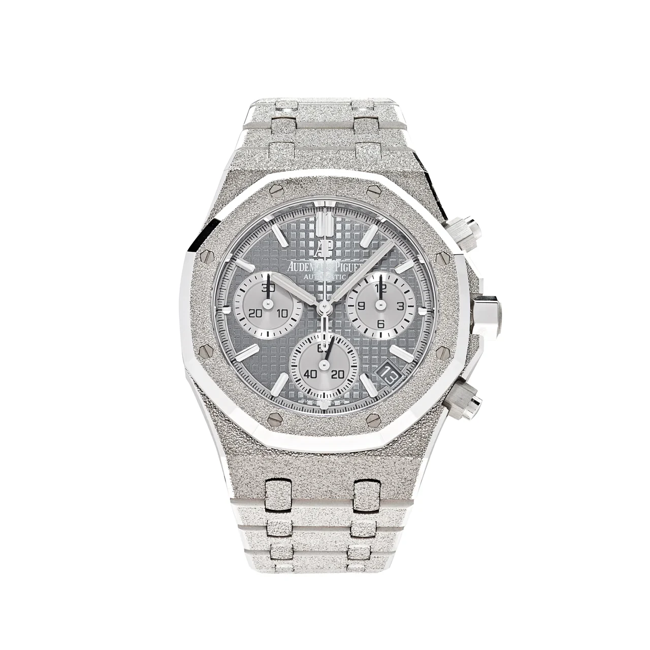 2021 Audemars Piguet Royal Oak Chronograph 41 Frosted White Gold / Gray - Limited to 200 Pieces 26239BC.GG.1224BC.01 Listing Image