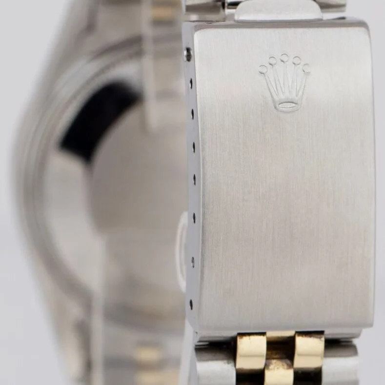 Rolex Date 34 Two-Tone / Engine-Turned / White / Roman / Jubilee 15053  Listing Image 5