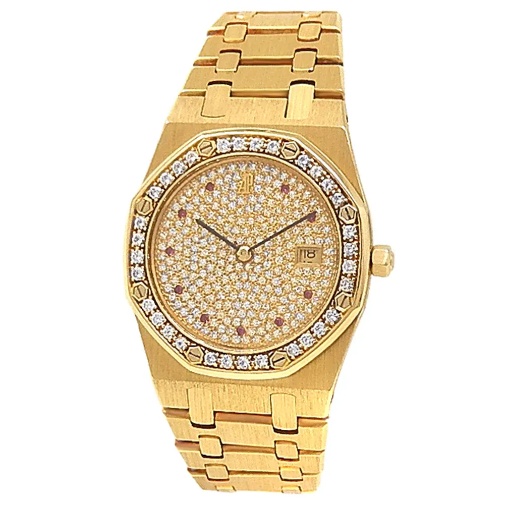1990 Audemars Piguet Royal Oak Quartz 33 Yellow Gold / Diamond-Set / Diamond-Paved / Gem-Set / Bracelet 56342BA.Z.0789BA.03