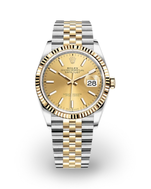 Rolex Datejust 36 Two-Tone Fluted / Champagne / Jubilee 126233-0015  Model Image