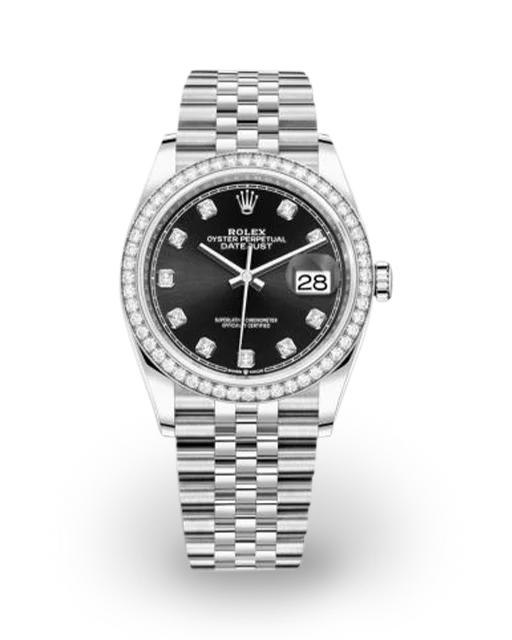 Rolex Datejust 36 Diamond-Set / Black / Diamond-Set / Jubilee 126284RBR-0019  Model Image