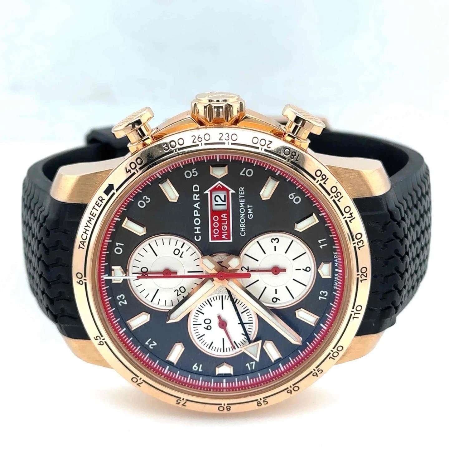 Chopard Mille Miglia 44 Rose Gold / Anthracite (Dark Grey) / Strap
