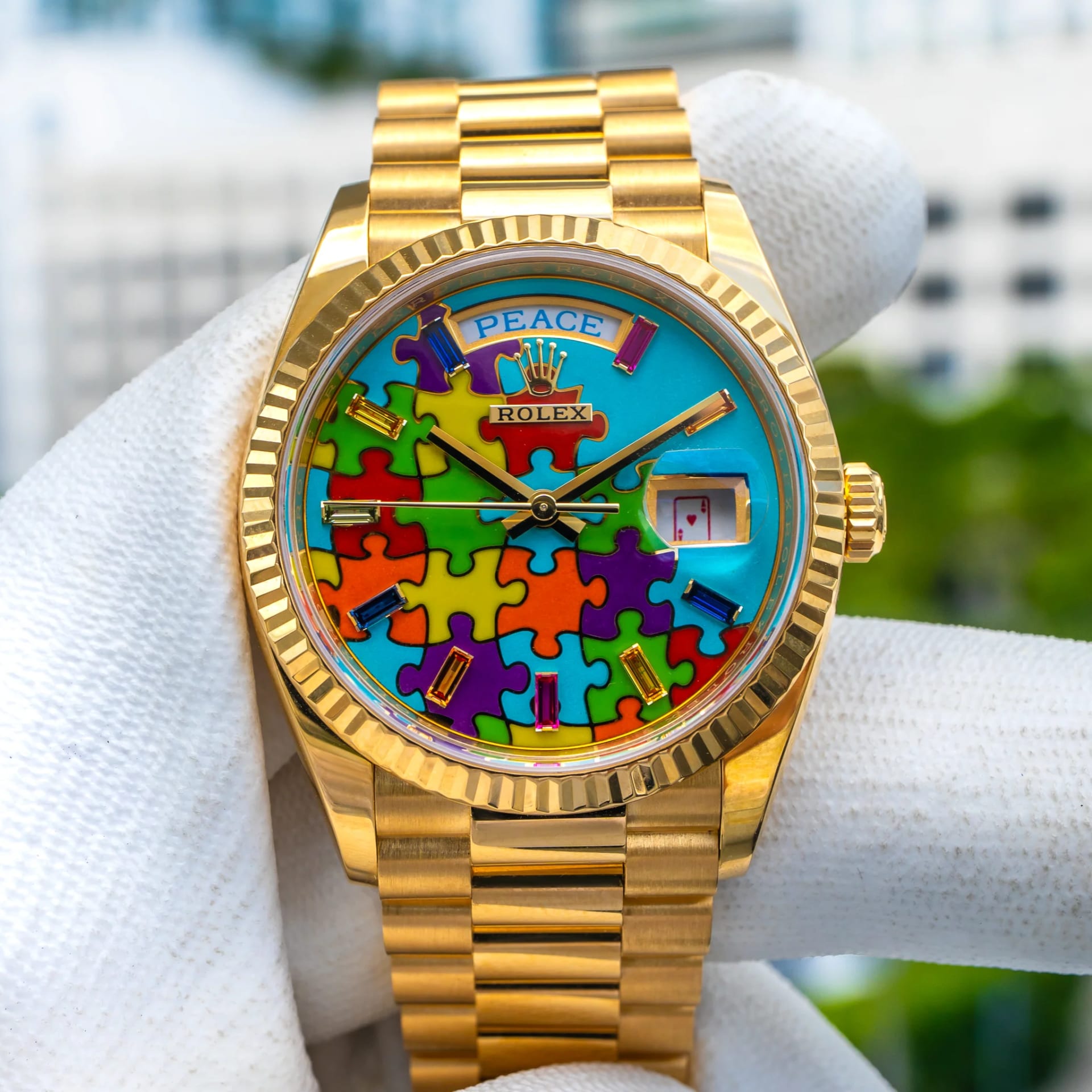 ワンピース lielie Rolex 128238-0106 : Day-Date 36 Yellow Gold - Fluted / Emoji