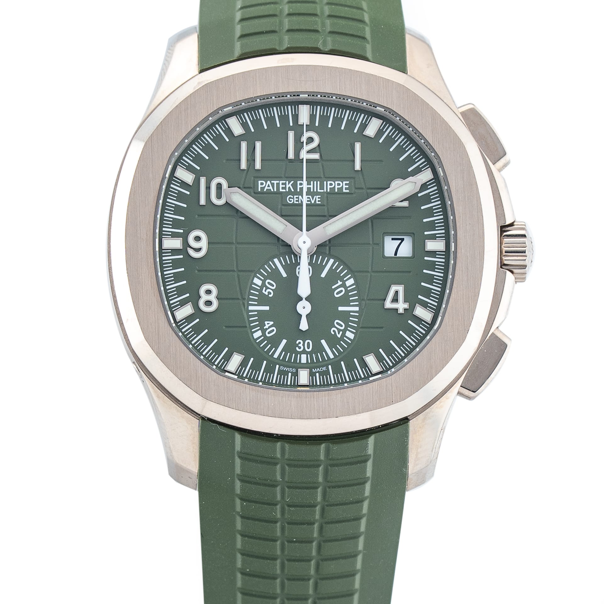 Bracelet Caoutchouc Vert Khaki Pour Patek Philippe Aquanaut 5168 - Neuf Avec étiquettes