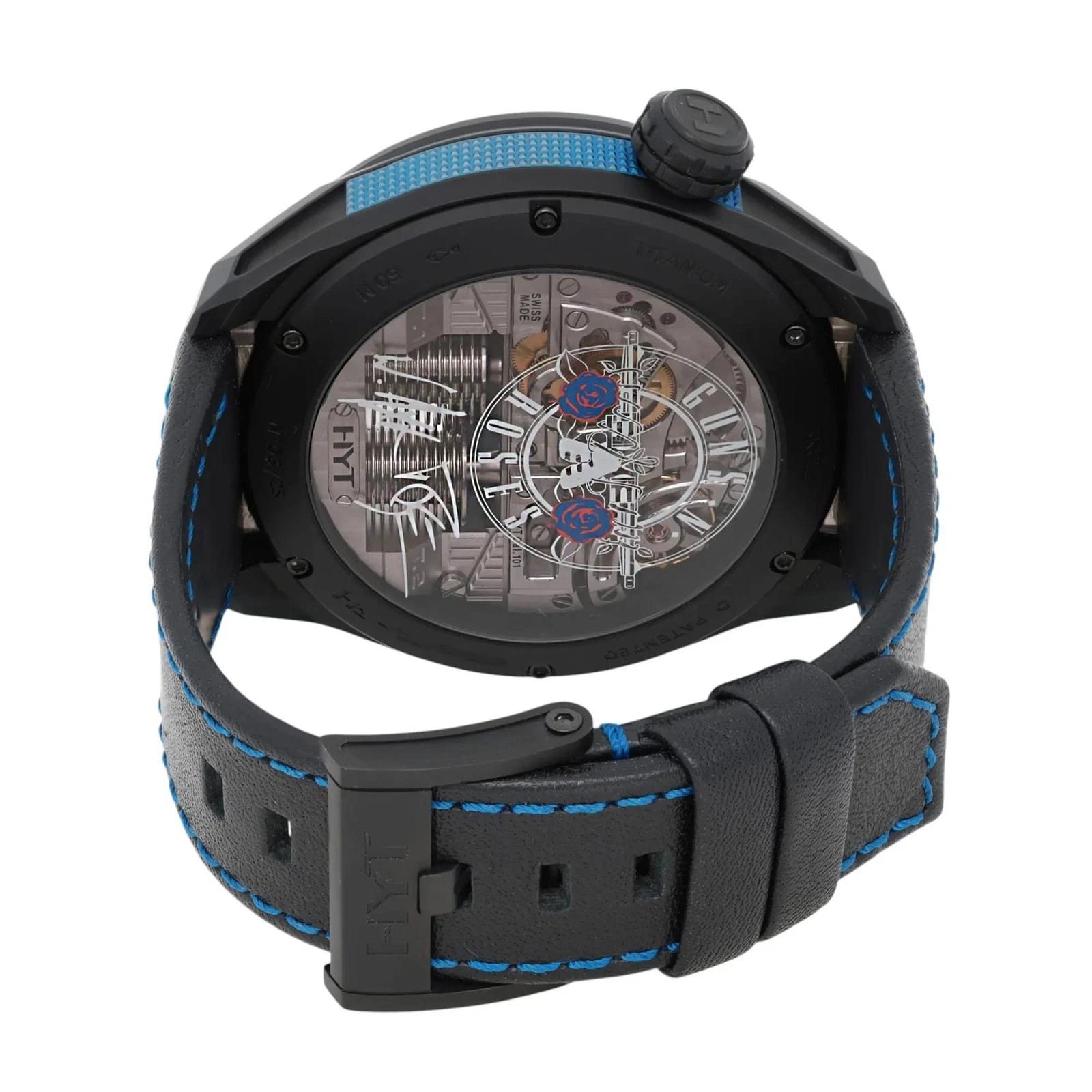 Auction: HYT Skull Axl Guns N Roses 51 DLC-Coated Titanium / Blue