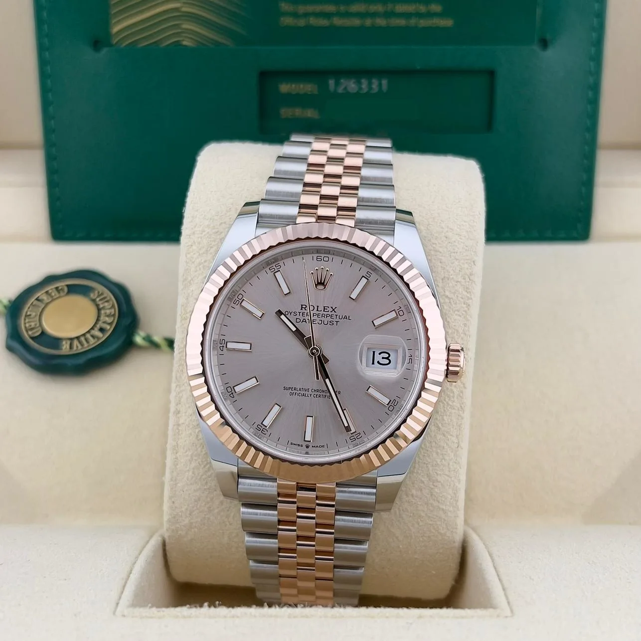 2023 Rolex Datejust 41 Two-Tone / Fluted / Sundust / Jubilee 126331-0010 Listing Image 2