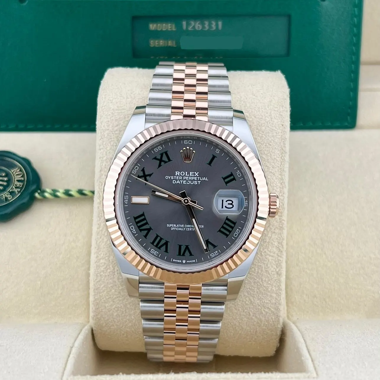 2024 Rolex Datejust 41 Two-Tone "Wimbledon" / Fluted / Jubilee 126331-0016 Listing Image 2