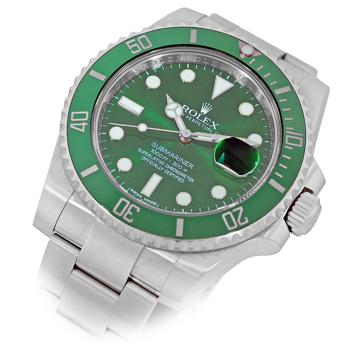 Rolex Submariner Hulk 116610LV Rubber B and Rolex Oyster Band Box and Papers