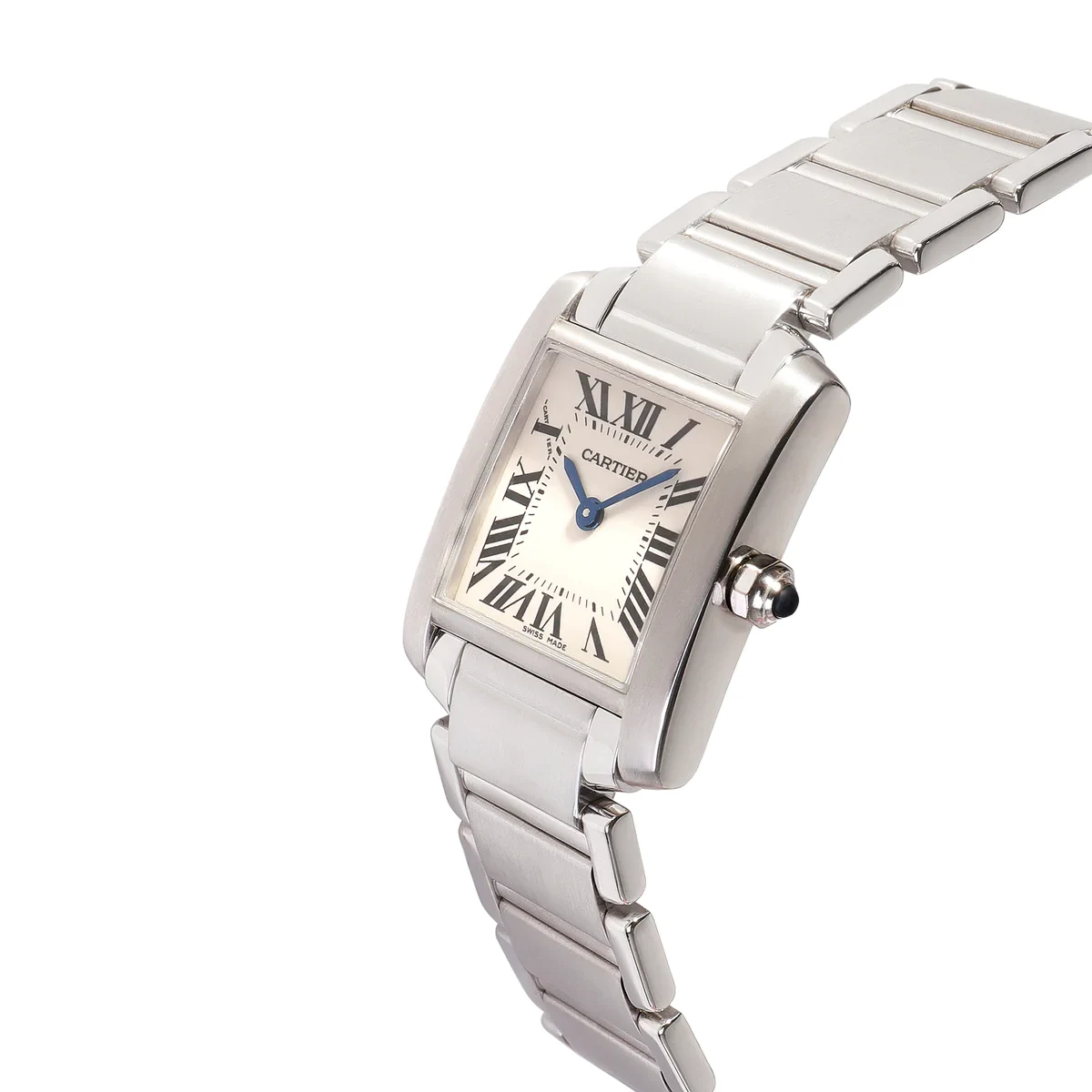 Cartier Tank Française Small White Gold / Silvered / Roman / Bracelet W50012S3  Listing Image 2