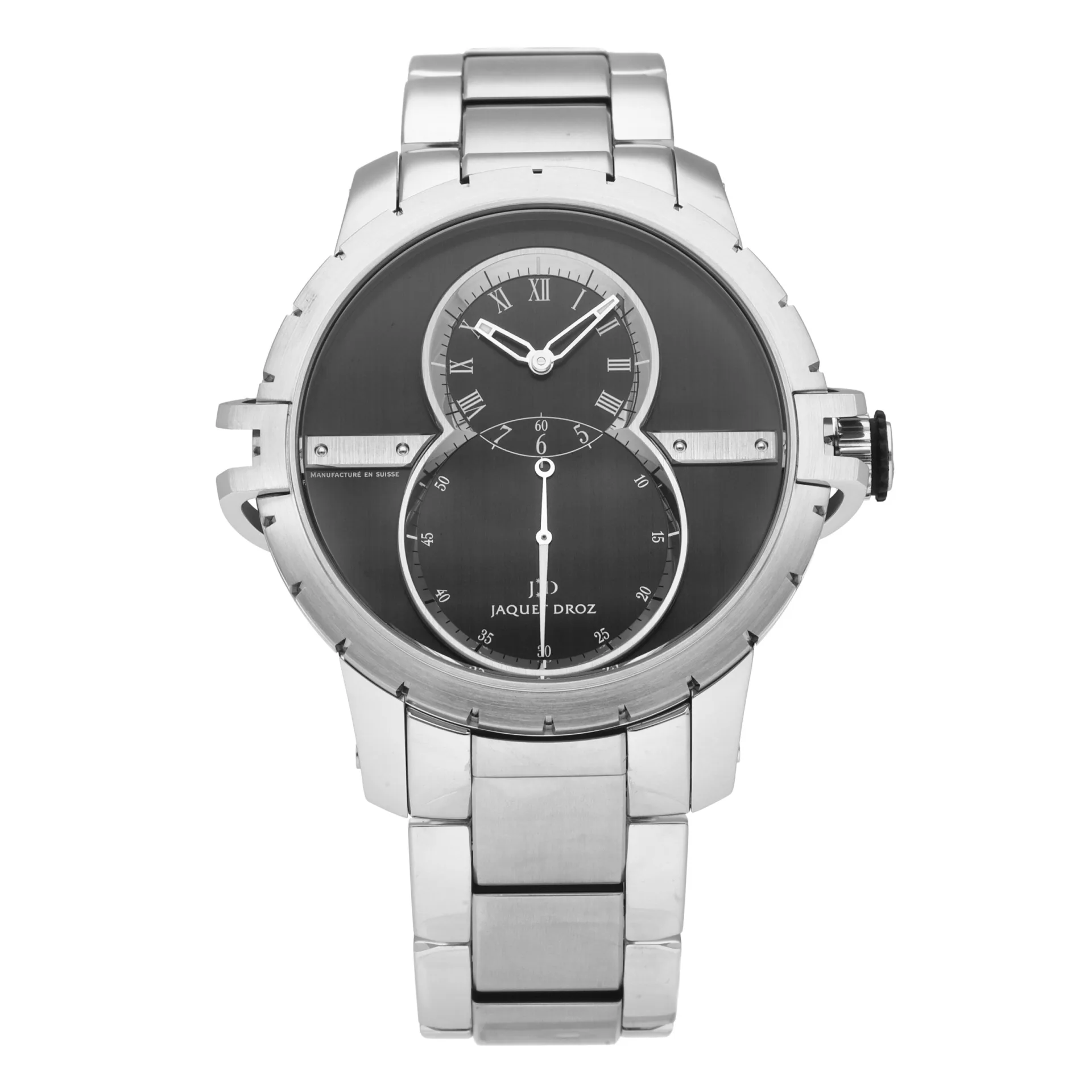 2023 Jaquet Droz Grande Seconde SW 45 Steel / Black / Roman/Arabic / Bracelet J029030148