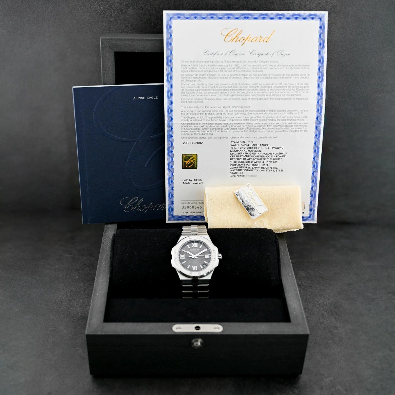 Auction: Chopard Alpine Eagle 41 Stainless Steel / Grey 298600