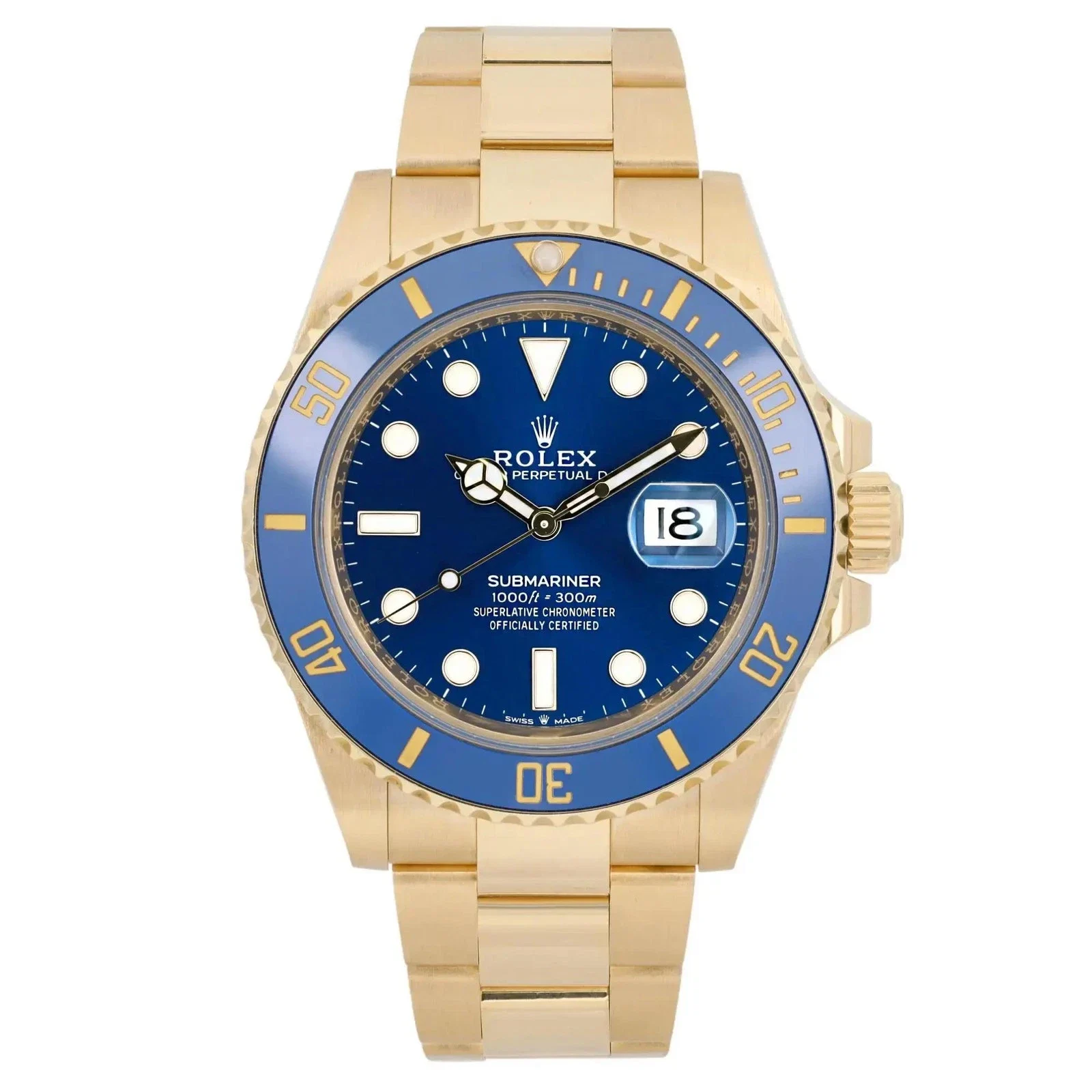 2021 Rolex Submariner Date 41 Yellow Gold / Blue 126618LB-0002