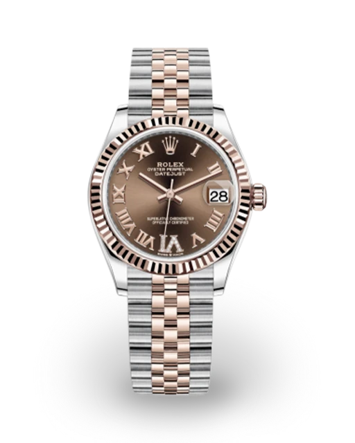 Rolex Datejust 31 Two-Tone / Fluted / Chocolate / Diamond-Set Roman / Jubilee 278271-0004  Model Image