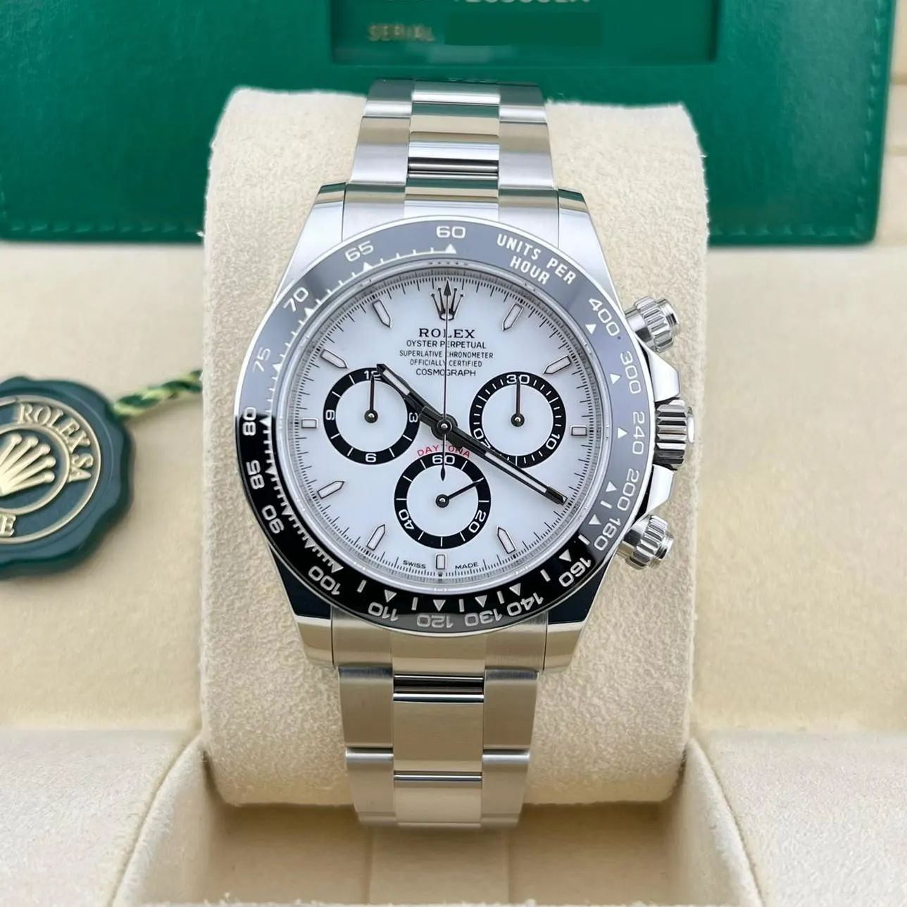 2024 Rolex Daytona Steel Ceramic White Oyster 126500LN 0001 Watch Trading Co. Powered By Bezel