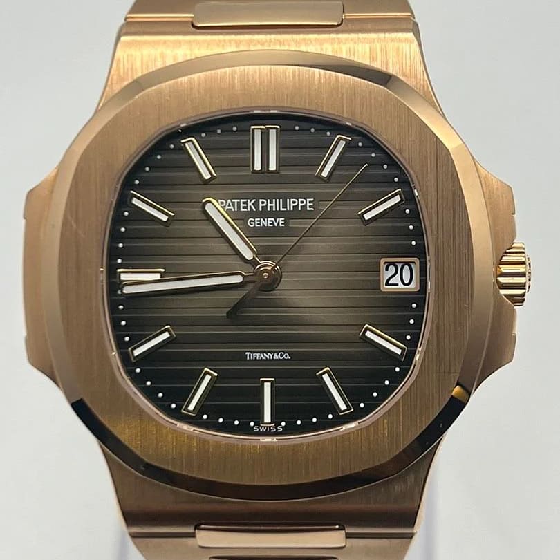 Patek Philippe Nautilus Tiffany & Co. Rose Gold Brown Dial 40mm Luxury  Watch