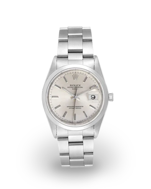 Rolex Oyster Perpetual Date - Smooth / Silver / Oyster 15200  Model Image