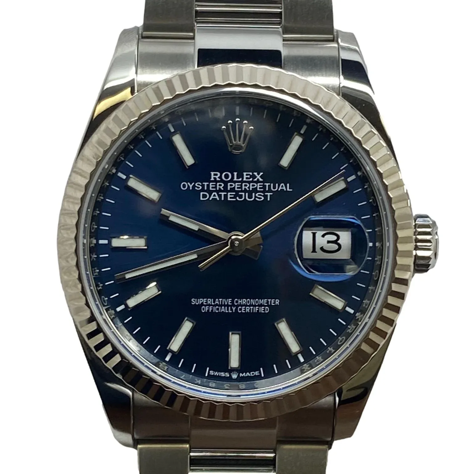 Rolex Datejust 36 Fluted Blue Oyster 126234-0018
