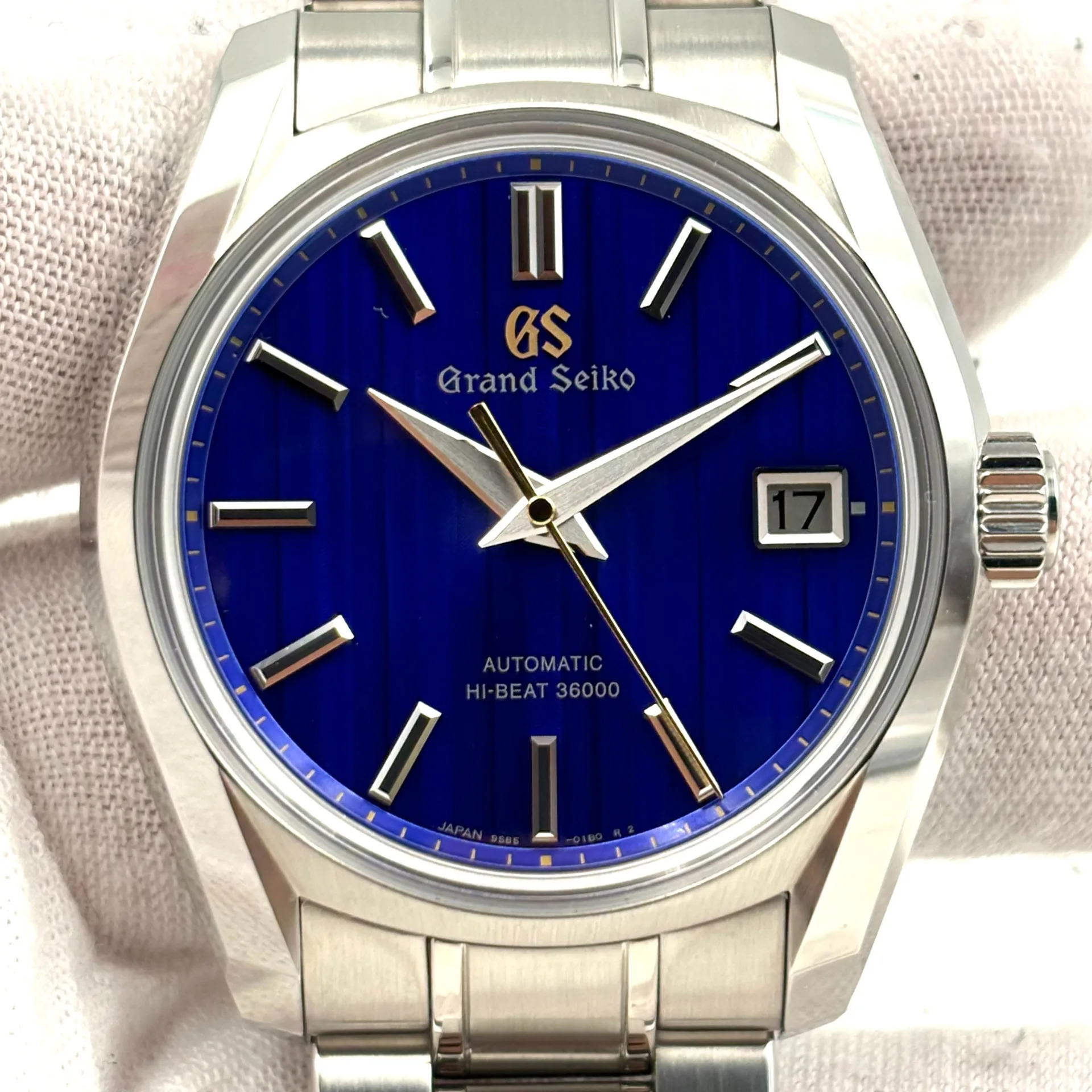 2023 Grand Seiko Nihonbashi Mitsukoshi Hi-Beat 36000 Steel / Blue / Striped / Bracelet  SBGH319