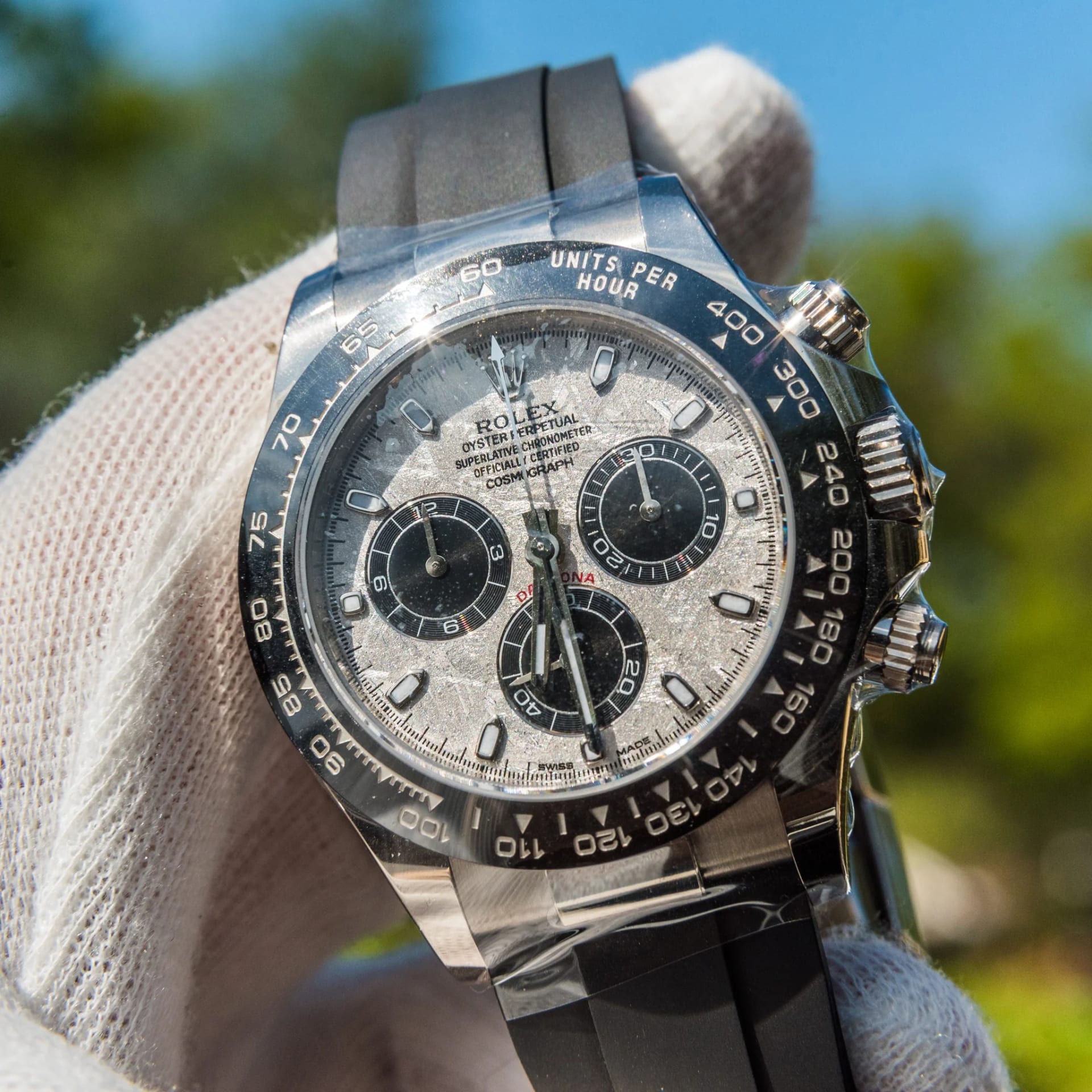 Rolex Daytona White Gold / Ceramic / Meteorite / Oysterflex