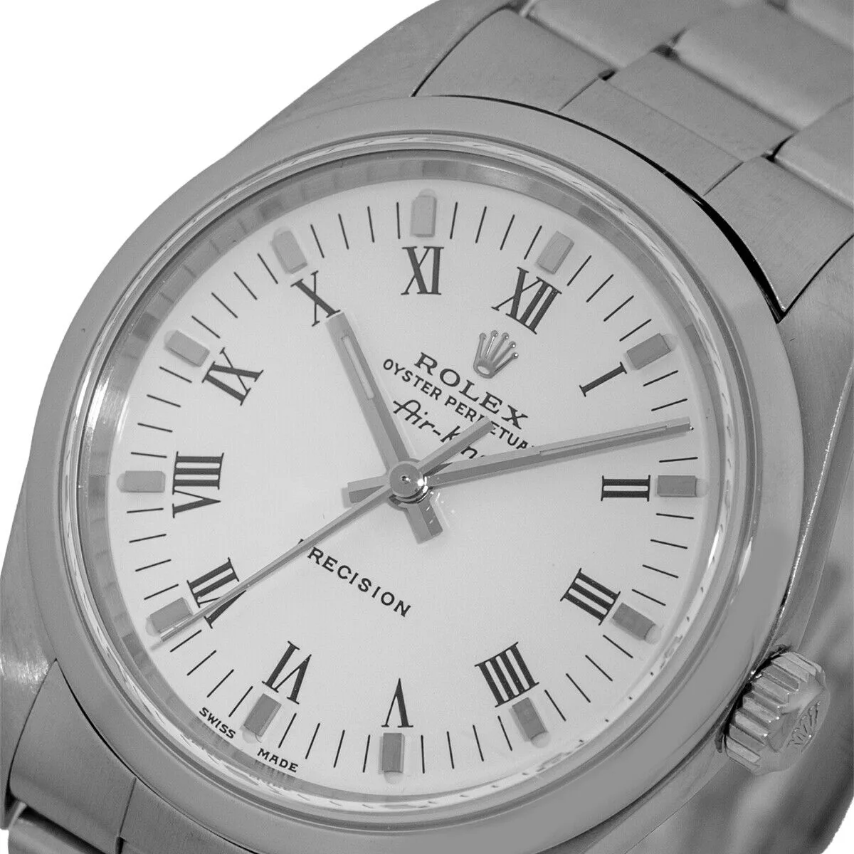 Rolex Air-King Steel / Smooth / White / Roman / Oyster 14000M Listing Image 3