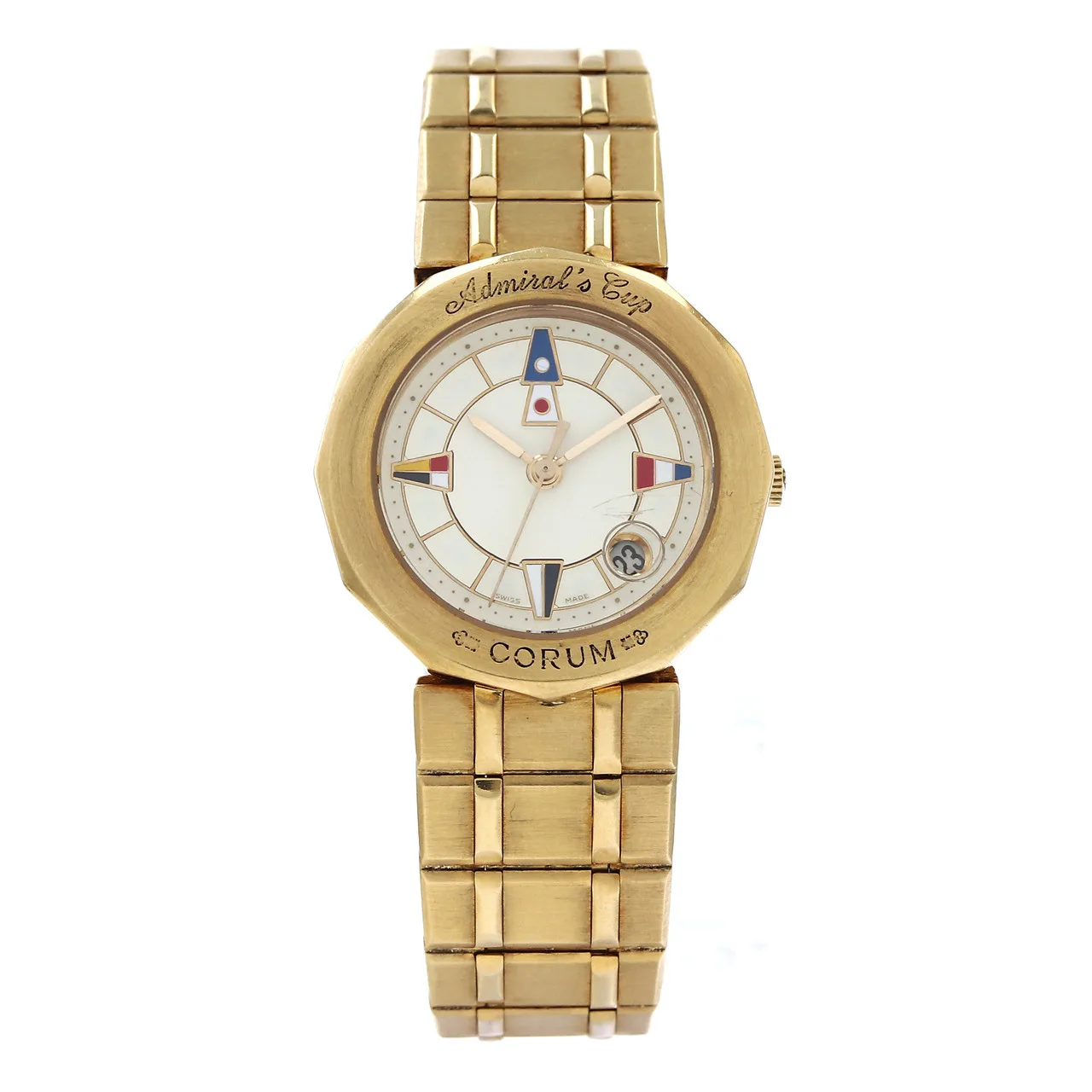 Corum Admiral's Cup 25 Yellow Gold / White / Bracelet 368253 Listing Image 1