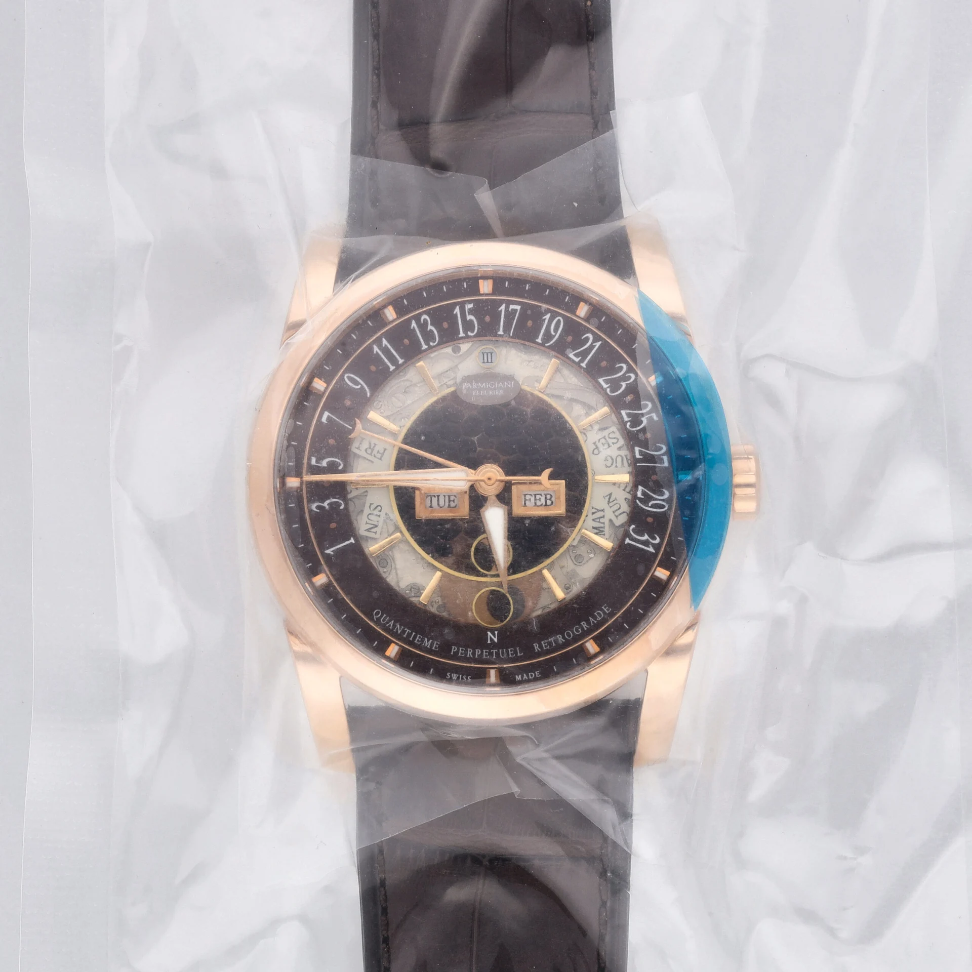 Parmigiani Fleurier Tonda Centum Perpetual 42 Rose Gold / Skeletonized / Strap PFA227-1007000-XA1241