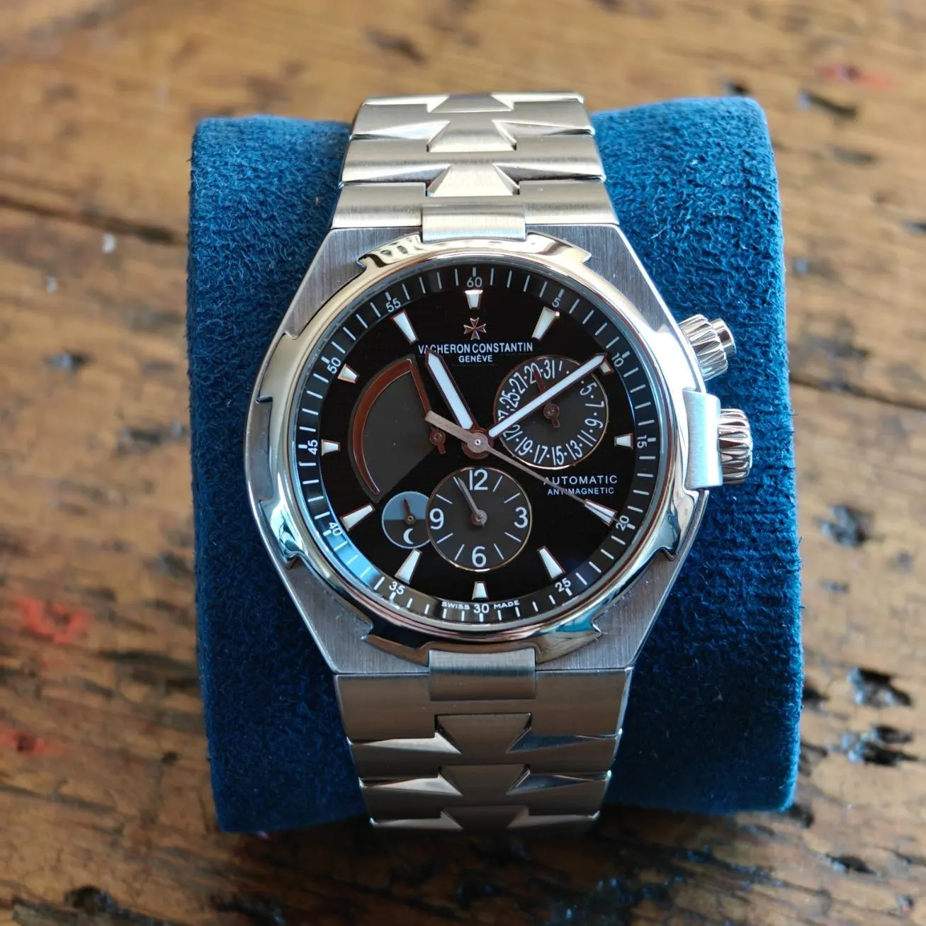 2013 Vacheron Constantin Overseas Dual Time / Black / Bracelet  47450/B01A-9227